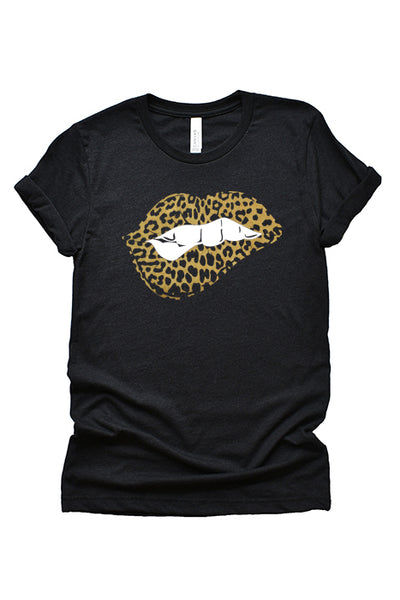 Gold Leopard Biting Lip-1272