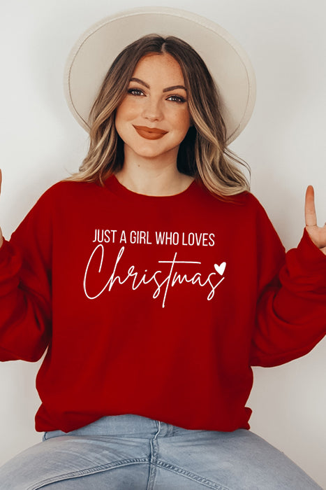 Girl Who Loves Christmas Sweatshirt 4960gsweat