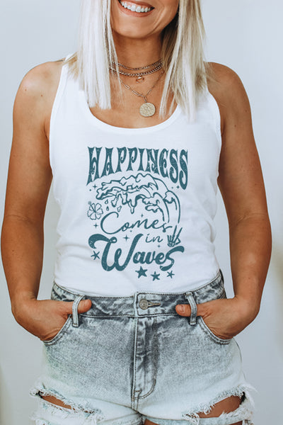 Happiness Comes In Waves Tank 5089tank