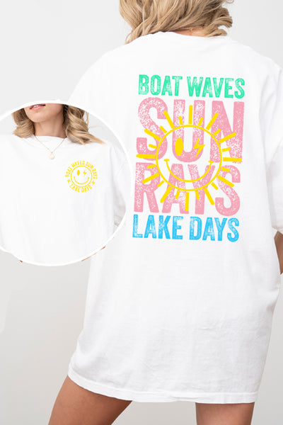 Boat Waves Lake Days Oversized Tee 5214 CC