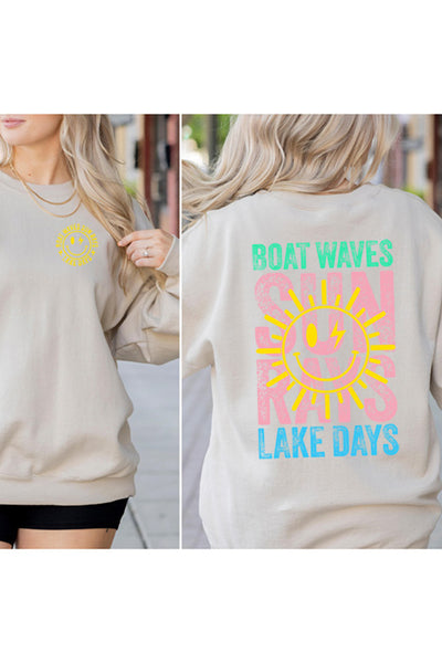 Boat Waves Lake Days Sweatshirt 5214gsweat