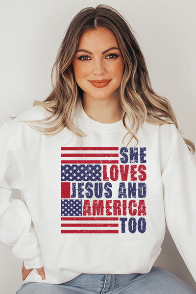 Jesus And America Sweatshirt 5215gsweat