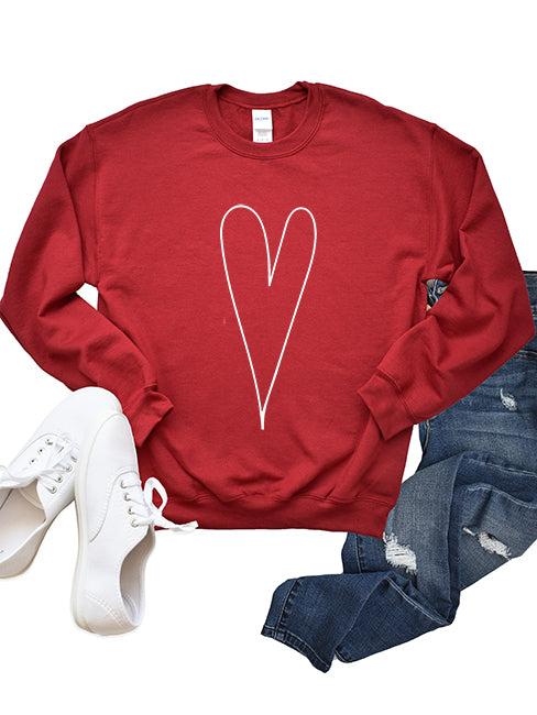 White Heart Sweatshirt 1304