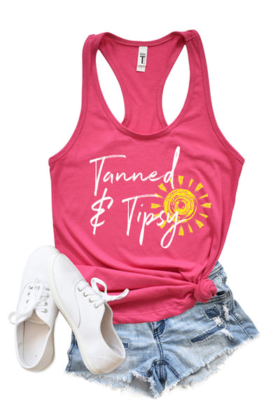 Tanned And Tipsy Tank-1388