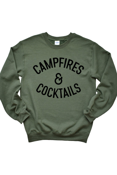 Campfire and Cocktails Sweatshirts 1904