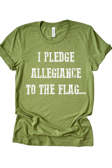 I pledge allegiance to the flag tee 3045