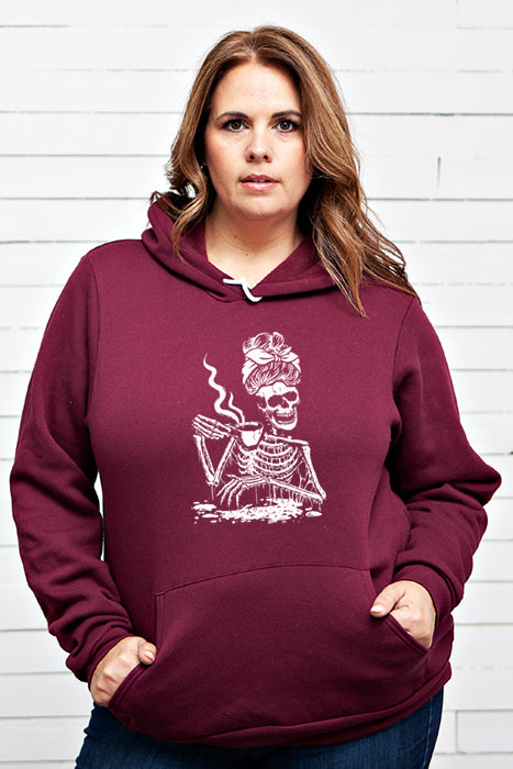 Skeleton With Coffee 4464Hoodie