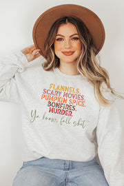 Flannels Scary Movies Pumpkin spice 4469Sweatshirt