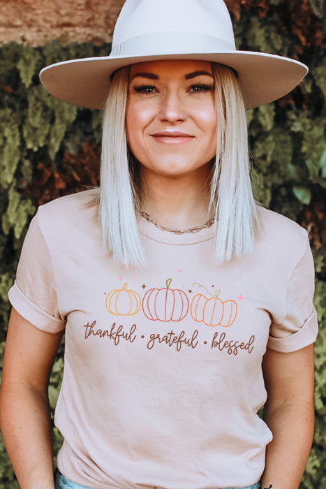 Thankful Grateful Blessed Pumpkins 4474