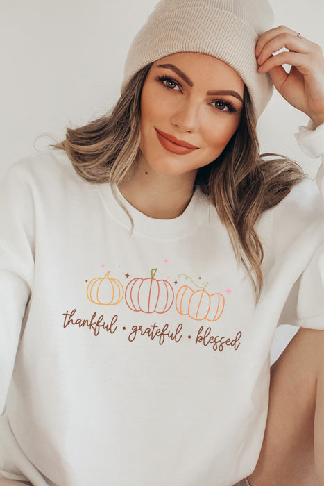 Thankful Grateful Blessed 4474Sweatshirt