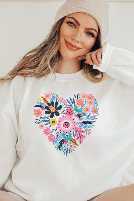 Floral Heart 4640 Sweatshirt